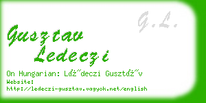 gusztav ledeczi business card